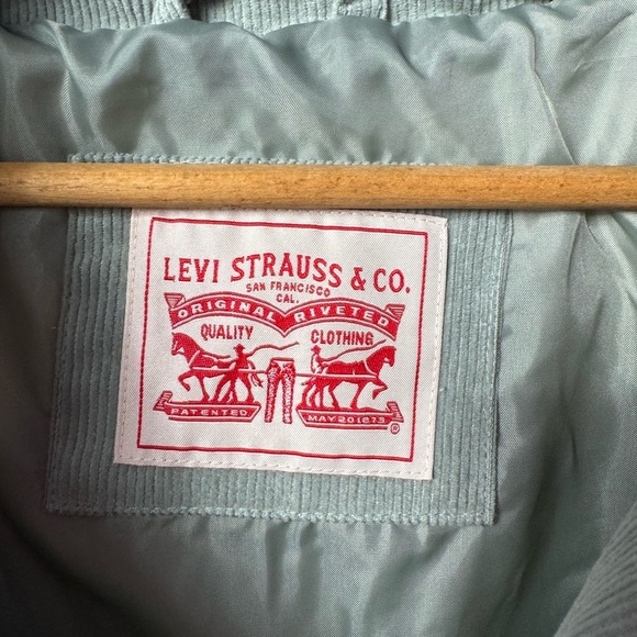 Levi’s Zoe Corduroy Puffer Jacket in Mint Size Extra Large - Picture 7 of 13